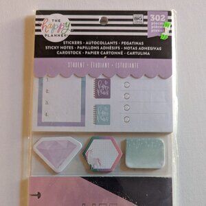 NWT Back to School Student 302 pc Happy Planner Pink Sticker Multi Pack Stickers